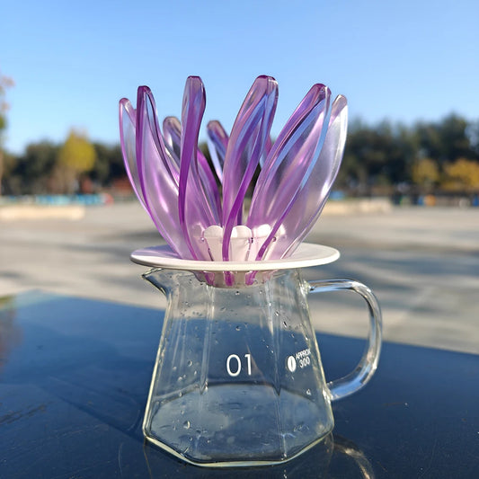 YRP Coffee maker V&60 Reusable Coffee Dripper Resin Coffee Filter Barista tools Coffee Brewing Coffee Funnel V02 1-4Cups