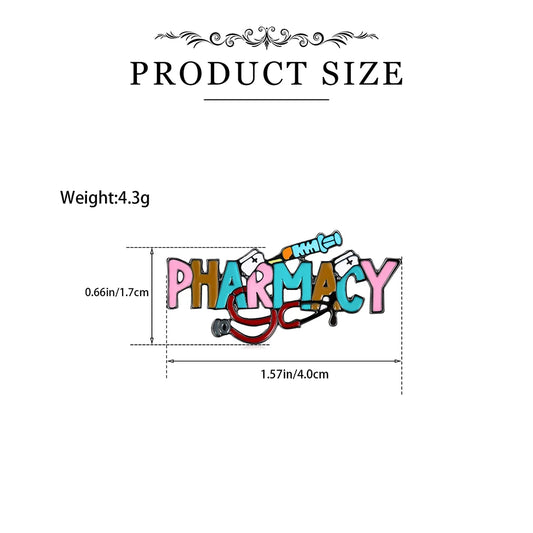 Hanreshe Medical Pharmacy Pin Pharmacist Doctor Nurse Funny Pin Lapel Bag Backpack Badge Medicine Jewelry Gift