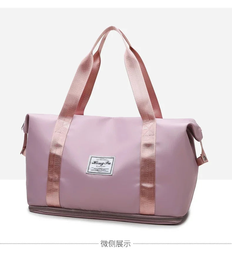 Carry On Travel Duffle Bag Waterproof Sports Gym Tote Bags for Women Large Capacity Storage Luggage Handbag