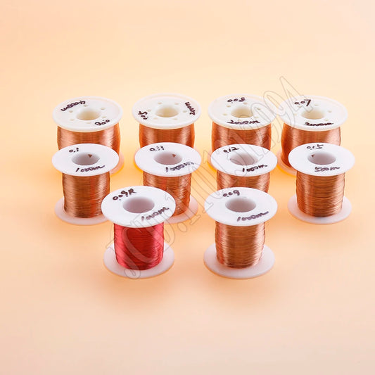 1 roll of copper lacquer wire 0.05mm-0.15mm cable copper wire electromagnetic wire enameled copper winding wire coil copper wire