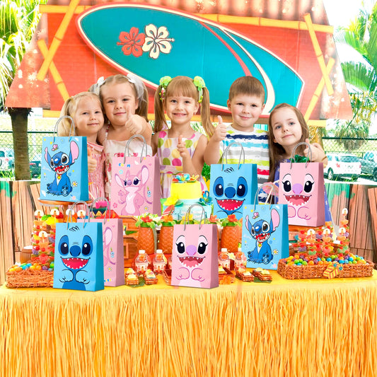 Stitch Party Gift Bags-16pcs Stitch Party Favor Bags/Stitch Party Gift Treat Bags/Stitch Goodie Bag for Stitch Party Decorations