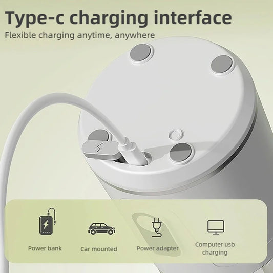 New Portable Juice Blender 600ml 12 Blades Fast Blending USB Rechargeable For Outdoor Milkshake Smoothie Electric Blender