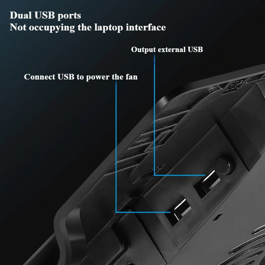 Laptop Cooling Base Is Suitable for 10 Inch/17 Inch Notebook Coolers with Adjustable Lifting and Strong Wind Power