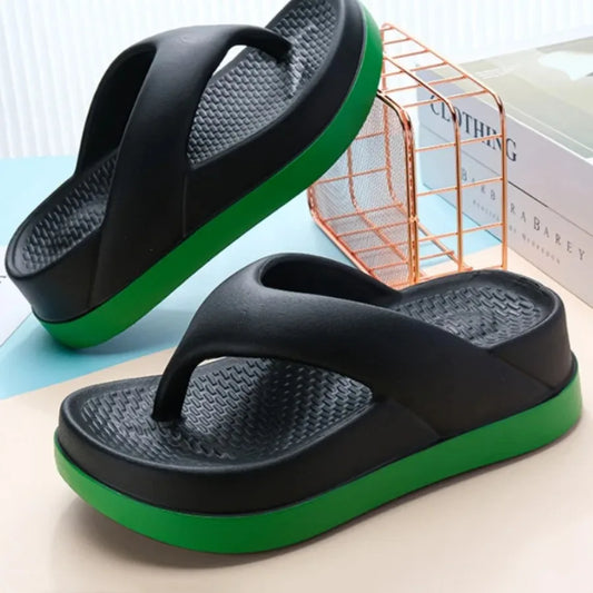 Woman flip flops Popular Design Shoes 2024 trend Casual Platform Sandals non-slip Outdoor slipper