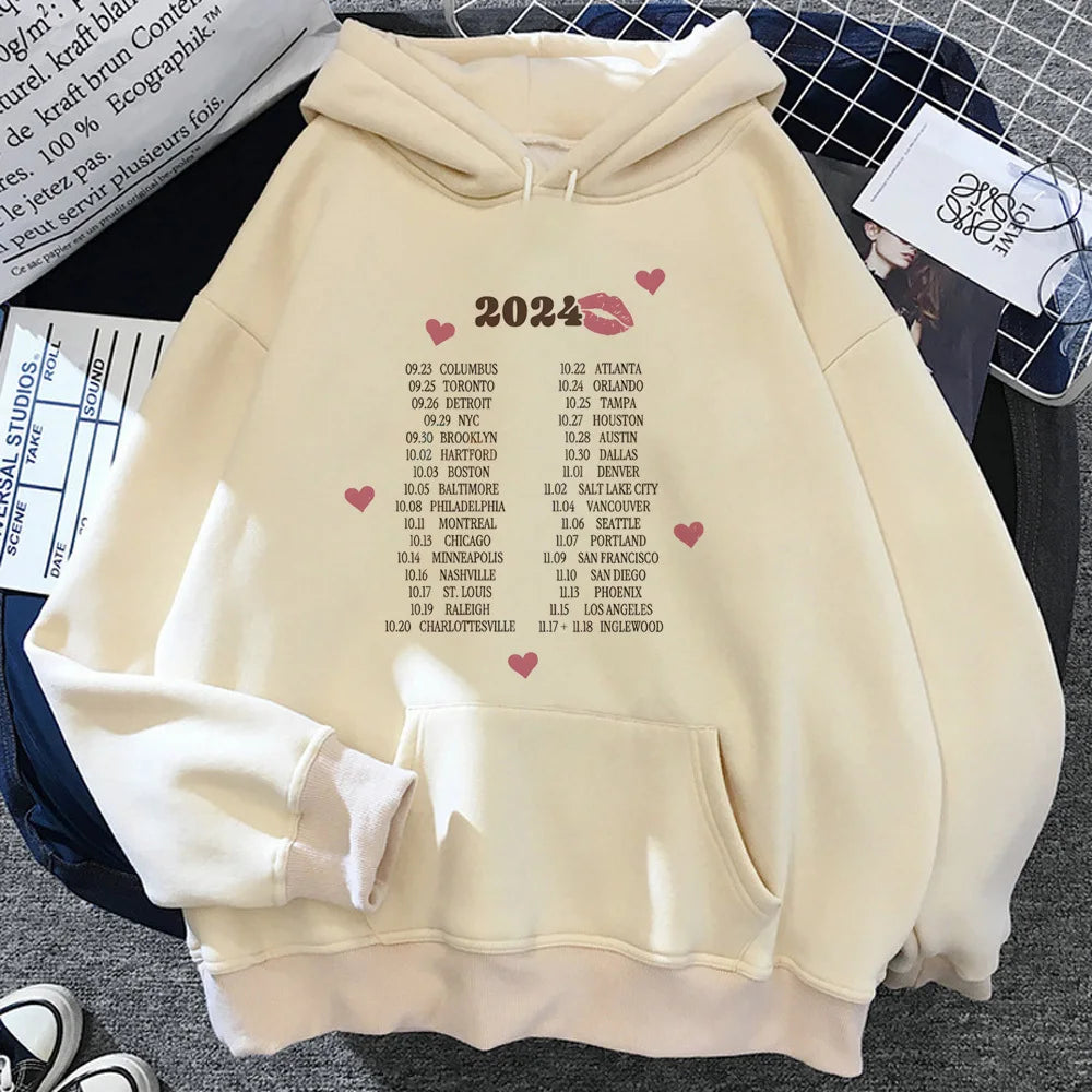 Sabrina Carpenter hoodie casual wear kawaii athleisure printed design girl sweatshirts youthful funny graphic elegant