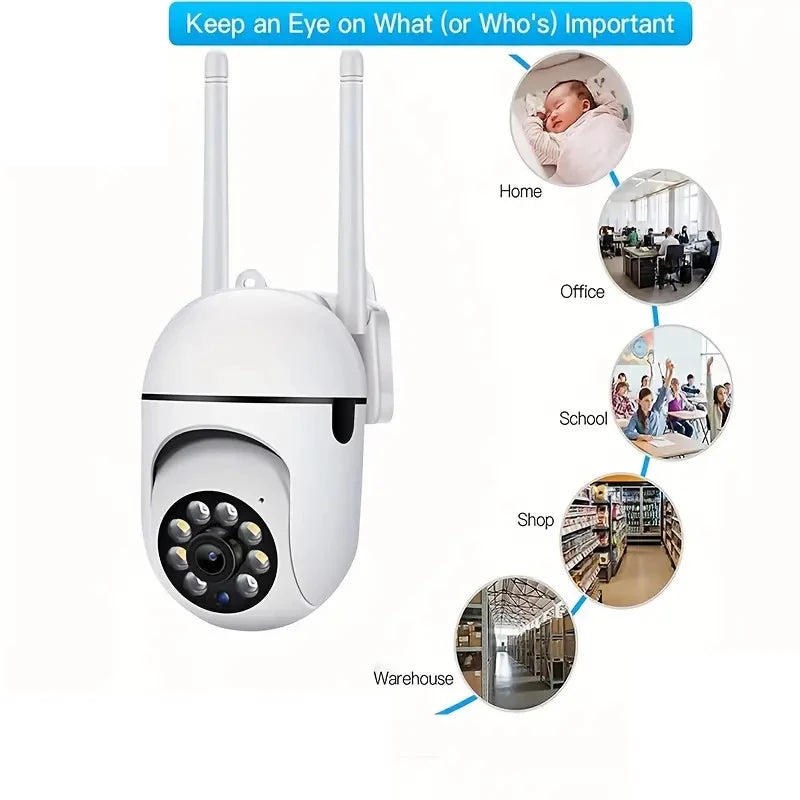 WiFi Camera Home PTZ IP Camera Color Night Audio Wireless Surveillance Camera Auto Tracking Security CCTV Camera
