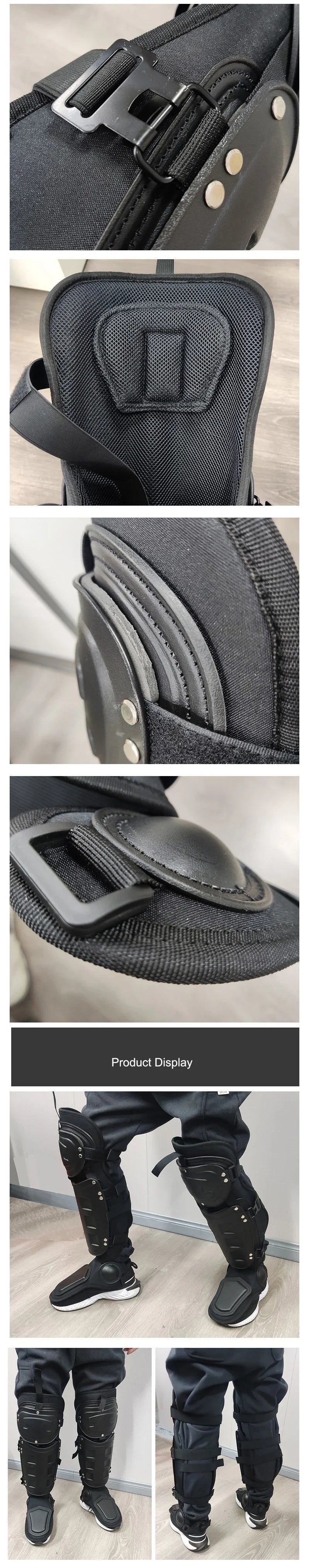 Tactical Leg Armor Guards Protection Stop Riot Legs Armour Full Body Protective Leg Knee Pads for Security Guard Vest Equipment