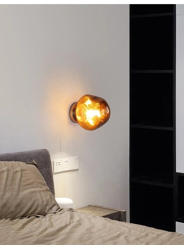 Lava Wall Lamp Glass Background Wall Decorative Nordic Living Room Lamp Bedroom Bedside Lamp Staircase Bar