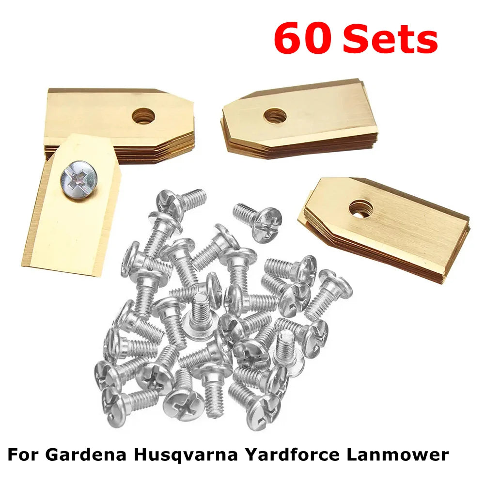 60-18set Lawn Mower Cutting Blade Set Single Hole Lawn Mower Blade Robotic Lawn Mowers Replacement for Worx Landroid Lawn Mowers