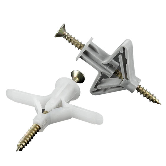 50/100Pcs Expansion Drywall Anchor Kit With Screws Self Drilling Wall Home Pierced Special For Nylon Plastic Gypsum Board 앙카