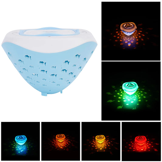 Colorful Underwater Lights Fish Pattern Fountain Projector Light 4 Colors Battery Operated Pool Accessories