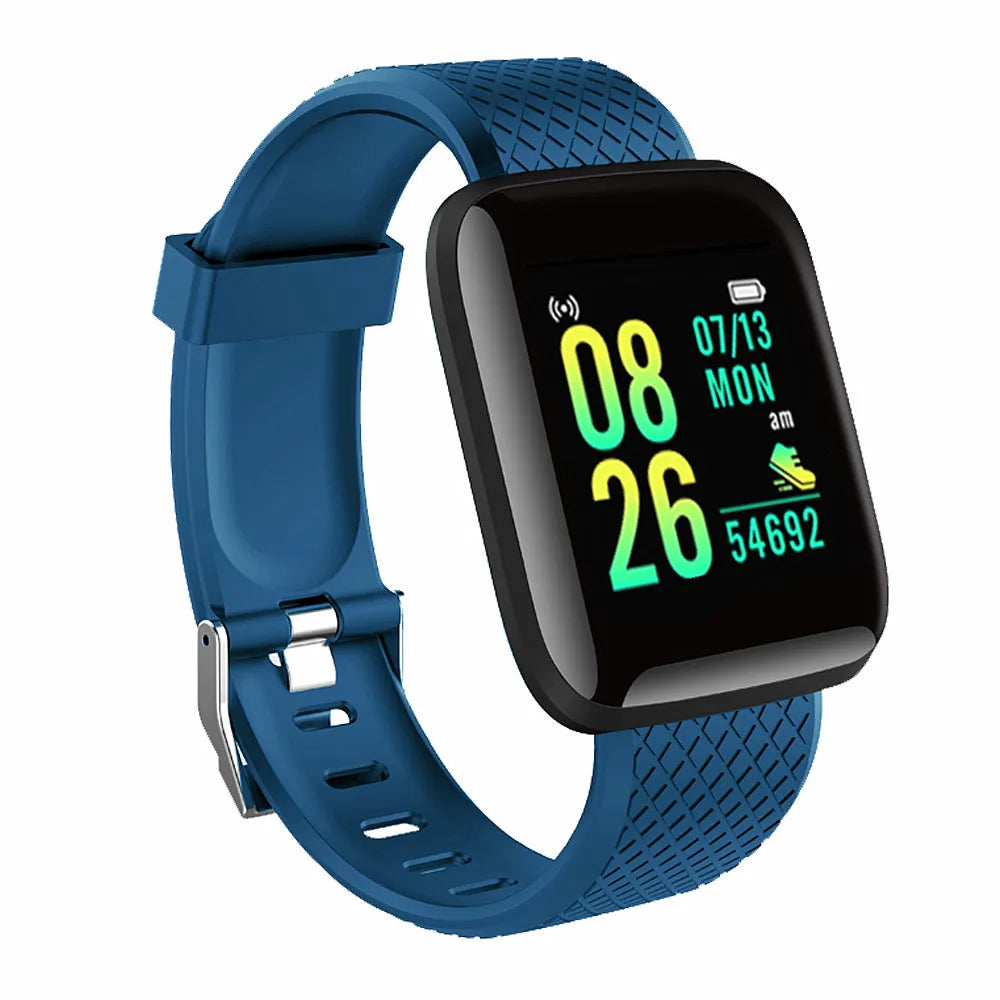 Smart Watch Sport Fitness Bracelet Control Music Message Display Pedometer Bluetooth Connect Smartwatch 116P Alarm Clock Weather
