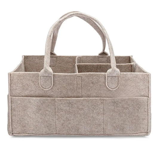 Diaper & Wipes Organizer, Portable Cloth Diaper Pail for Nursery, Changing Room, Travel - Essentials Storage Box Baby Diaper Bag