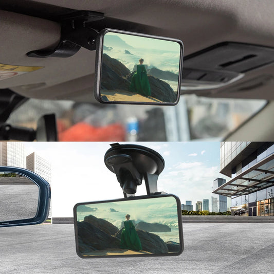 Car Mirrors Baby Safety Mirrors Car Interior Rear View Mirror 360 Degrees Rotatable Makeup Mirrors Shatterproof Adjustable