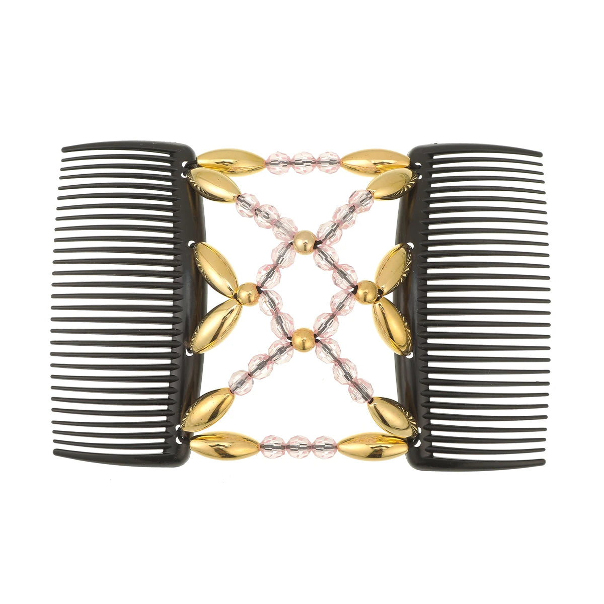 Vintage Creative Magic Hair Comb Double Row Elastic Hair Comb Disc Hair Clip For Women Headwear Hair Comb Hair Clip Fashion Hair