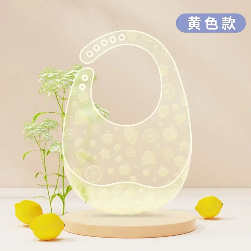 Baby Food-grade Silicone Bib Baby Food Rice Pocket Saliva Pocket Lightweight Waterproof Bib for Children