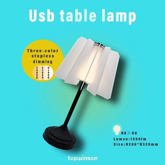 Bedroom bedside table lamp USB plug adjustable DIY acrylic design LED light 3 colors optional night light