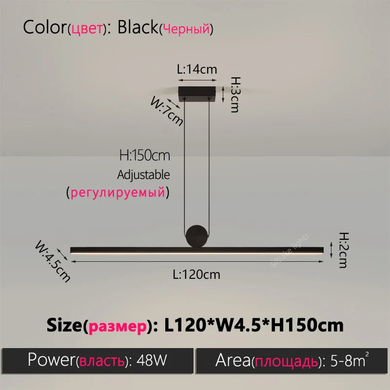 restaurant lamps kitchen dining room chandelier designer modern dining lamp Nordic black lights dining table bar lamp long light