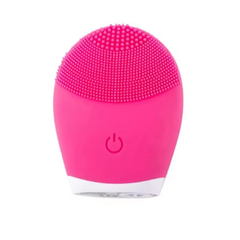 Electric Silicone Facial Cleanser Massager Skincare Massage Tool Beauty Machine Vibration Cleaning Of Pores Self Provided Batter