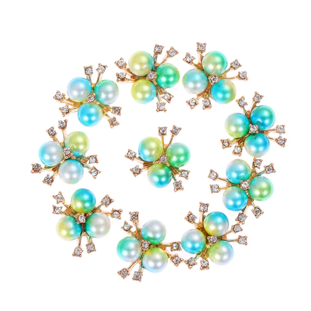 10 PCs 15/20/25MM Round Metal Rhinestone Buttons for Clothing DIY Sewing Accessories Wholesale Luxury Fashion Apparel Decoration