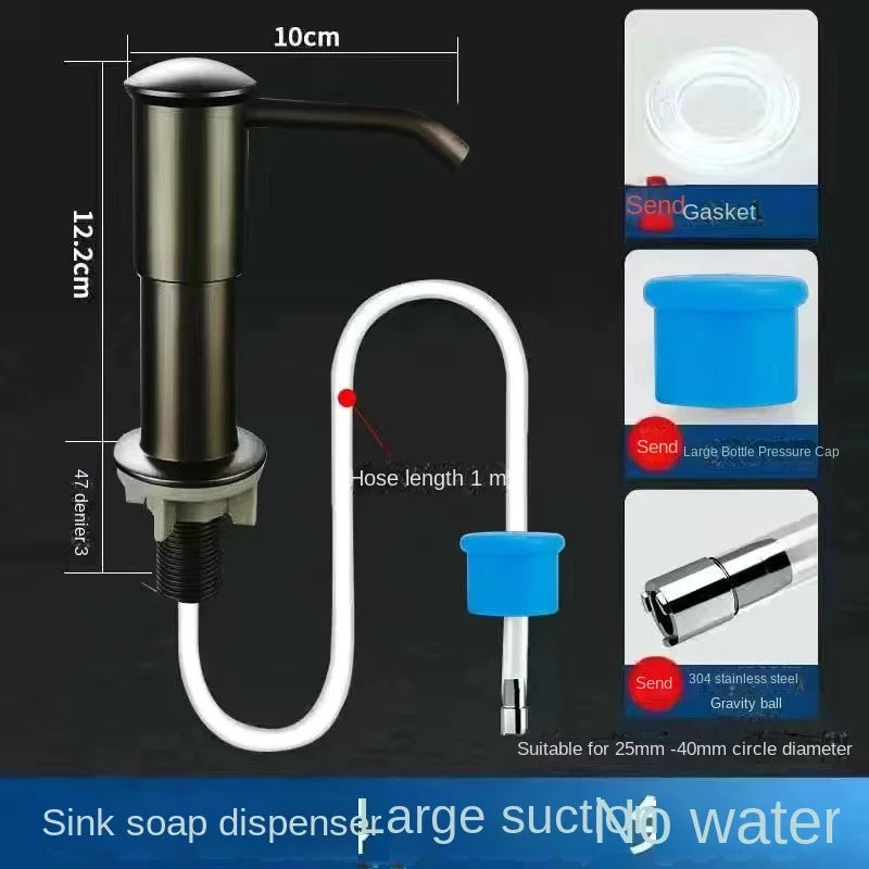 Kitchen sink soap dispenser soap dispenser extension tube detergent detergent presser Dish basin pressure extractor