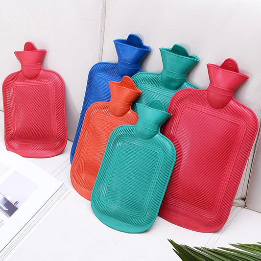 500/1000ml Water Injection Rubber Hot Water Bottle Thick Hot Water Bottle Winter Warm Water Bag Hand Feet Warmer Water Bottle