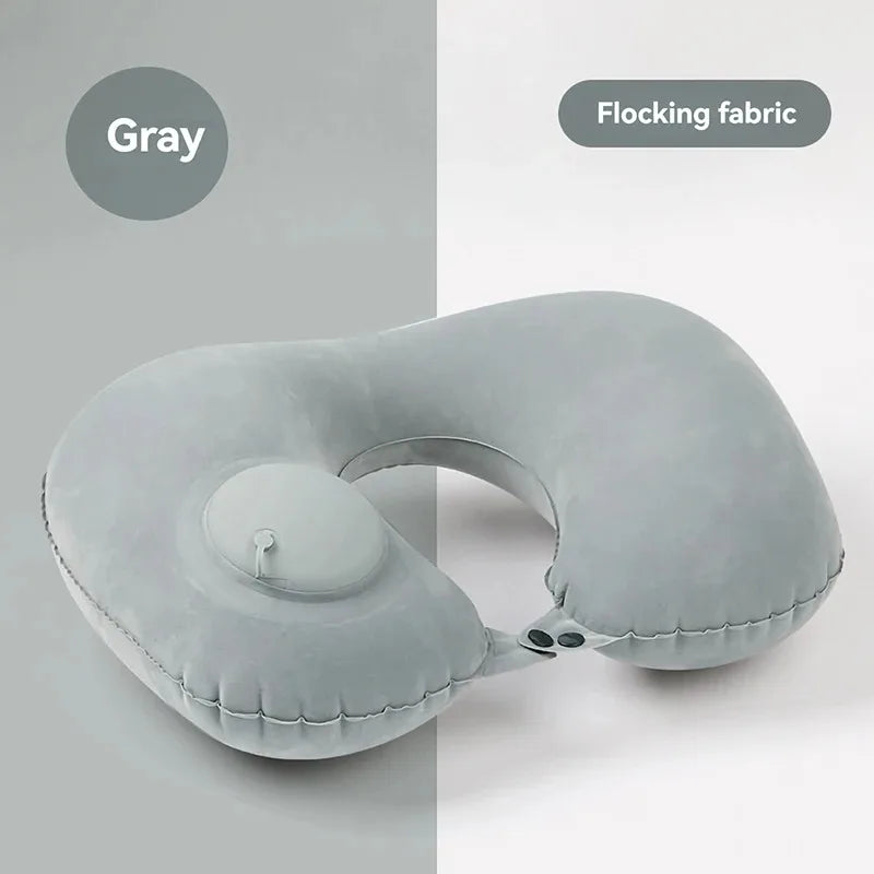Inflatable Pillow Travel Portable Neck Protection Pillow Press Inflatable U-shaped Pillow Travel Storage Neck Pillow 2025 New