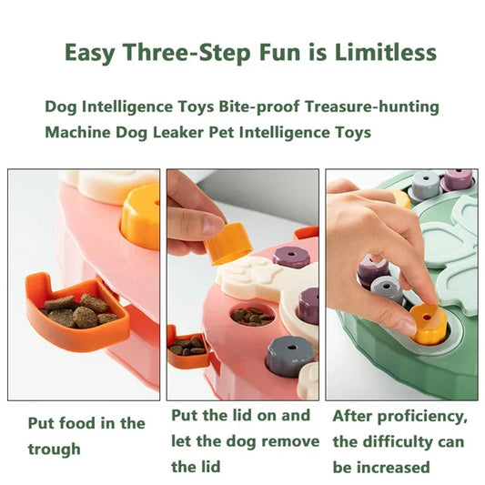 Cat Dog Puzzle Toys Interactive Slow Fooder Non Slip Bowl Increase Puppy IQ Food Dispenser Cats Dogs Training Games Pet Supplies