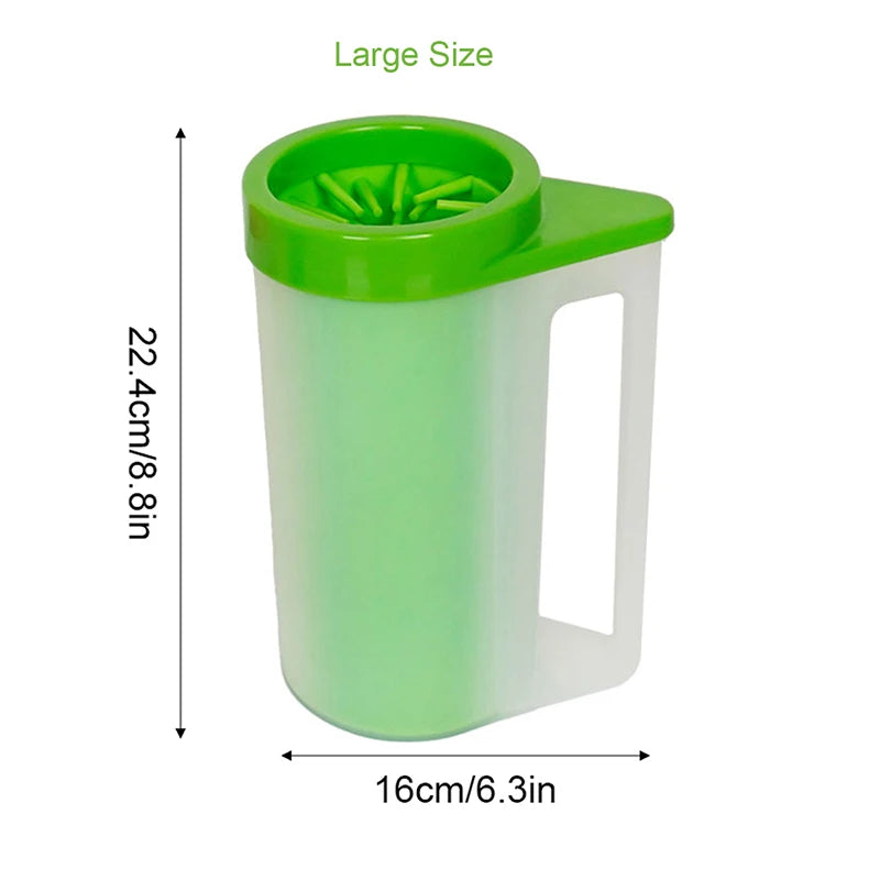 Dog Paw Cleaner All-round Cleaning Dog Paw Washer 8.8×6.3 Inch Muddy Paw Cleaner with Coral Plush Towels Easy to Use Pet Paw