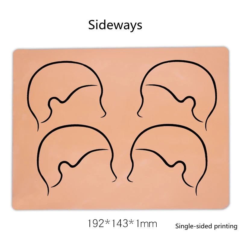 1pc Micropigmentation Soft Silicone Scalp Tattoo Practice Skin Microblading Hairline Design Training Skin SMP Tattoo Accessories