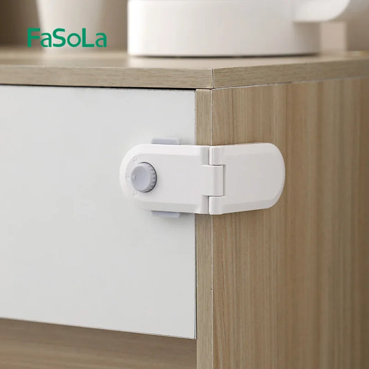 FaSoLa Adhesive Straps Locks Baby Proofing Cabinet Latches for Drawers Fridge Door Oven Window No Drilling Safety Lock