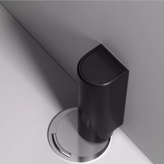 Stainless Steel Magnetic Door Stopper, Gray Black Nail Free Door Base, Door Hardware Door Close Prevention Door Stop Door Closer