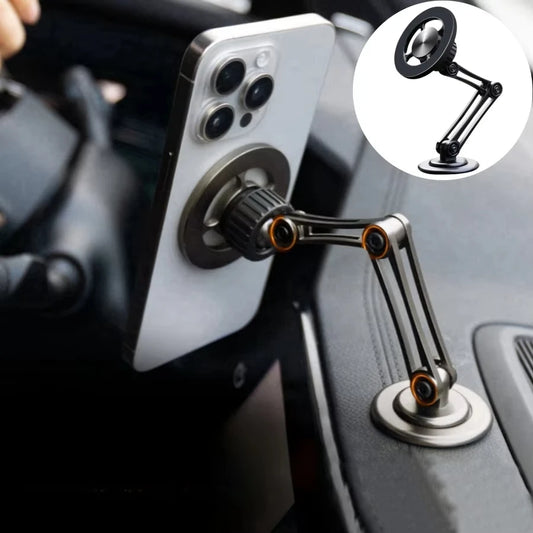 Magnetic Car Phone Stand - Scalable, 360 ° Rotating Foldable, Compatible with All Phones, Suitable for All Scenarios
