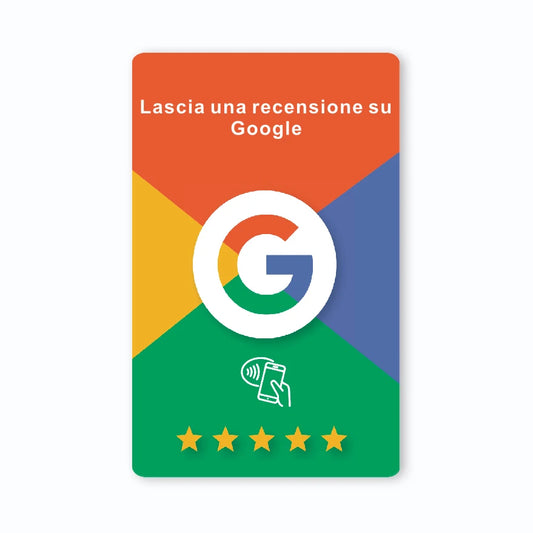 Google Review French Italian English Language NFC Card Simple with Google review Waterproof Durable