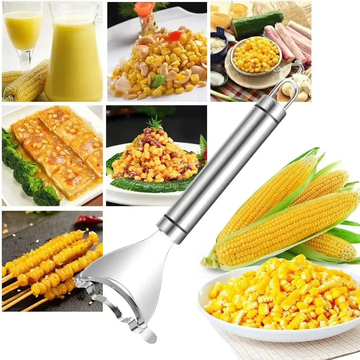 Stainless Steel Corn Planer Home Corn Peeler with Ergonomic Handle Convenient Corn Stripper Thresher Corn Cutter Kitchen Gadgets