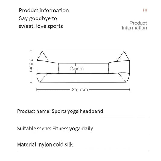 Sports Sweat-absorbent Headband Running Fitness Forehead Scarf Headband Basketball Spring and Summer Sports