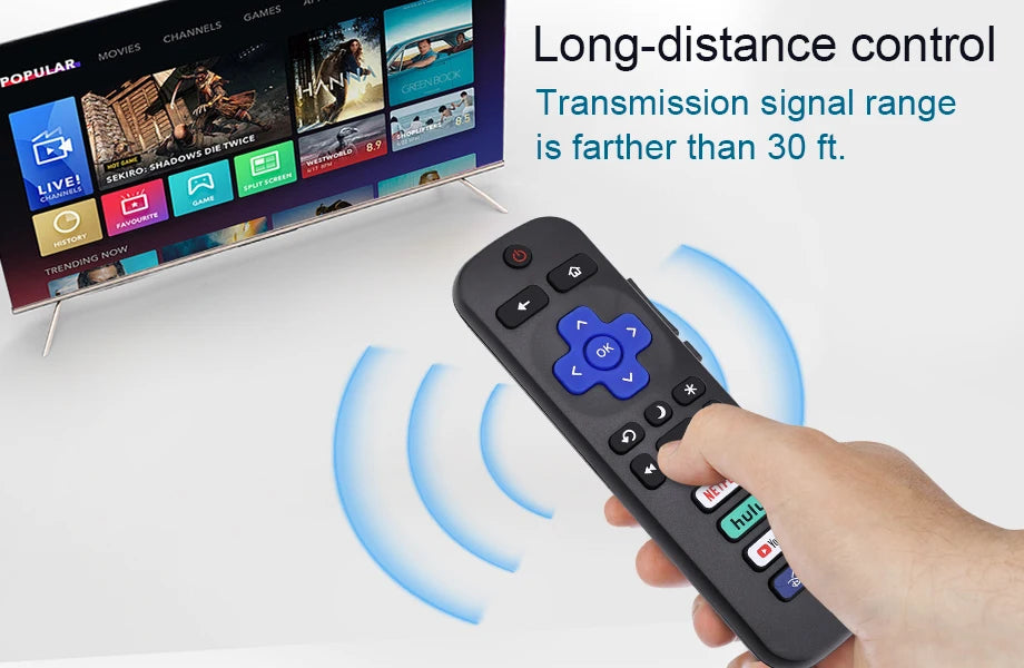 替换 Remote Control for All Roku Tv, Compatible with Tcl Roku, Hisense Roku, Onn Roku Smart Tvs 2-Year Warranty, for Roku