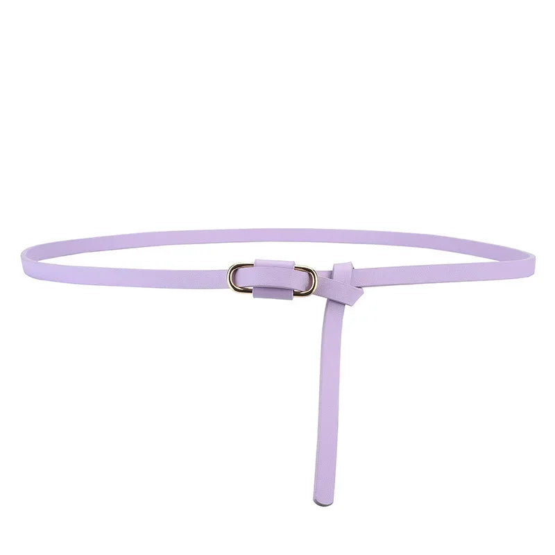 Metal Buckle Thin Stretchy Waist Belt Striped Elastic Waistband Elegant Women Girdle Female Belt Fashion Apparel Accessories New
