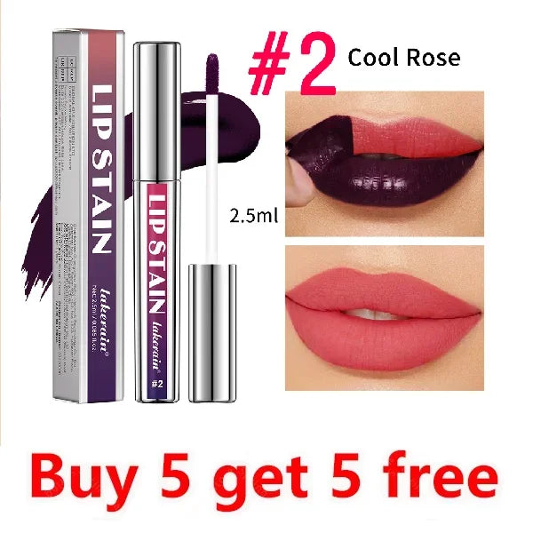 Peel Off Lip Stain Reveal Long Lasting Waterproof Pink Lip Tint Transfer Proof Non-stick Cup Natural Lip Stain Women's Cosmetics