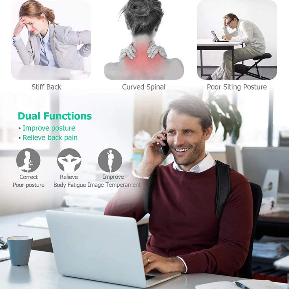 1PCS Posture Corrector for Women Men,Comfortable Posture Trainer for Spinal Alignment Posture Belts,Adjustable Back Straightener