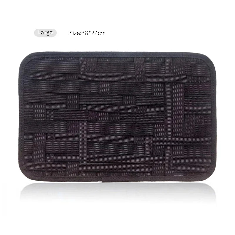 Travel Carrying Elastic Organizer Plate Electronics Accessories Organizer Plate Portable Phone Accessories Storage
