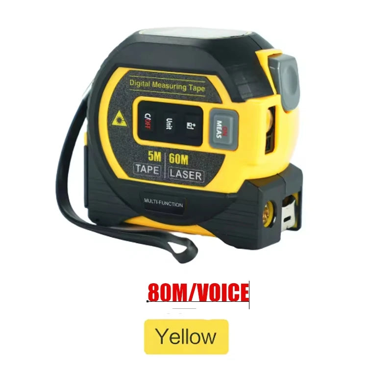3 In 1 Laser Tape Measure Laser Distance Measuring Rangefinder Infrared High-precision Digital Electronic Ruler Measuring Level