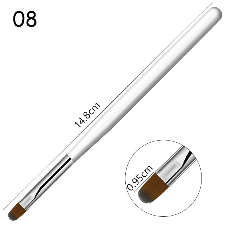 1-9PCS Nails Art Brush Pen 3D Tips Pattern Phototherapy Acrylic UV Gel Extension Builder Coating Painting Pen DIY Manicure Tools