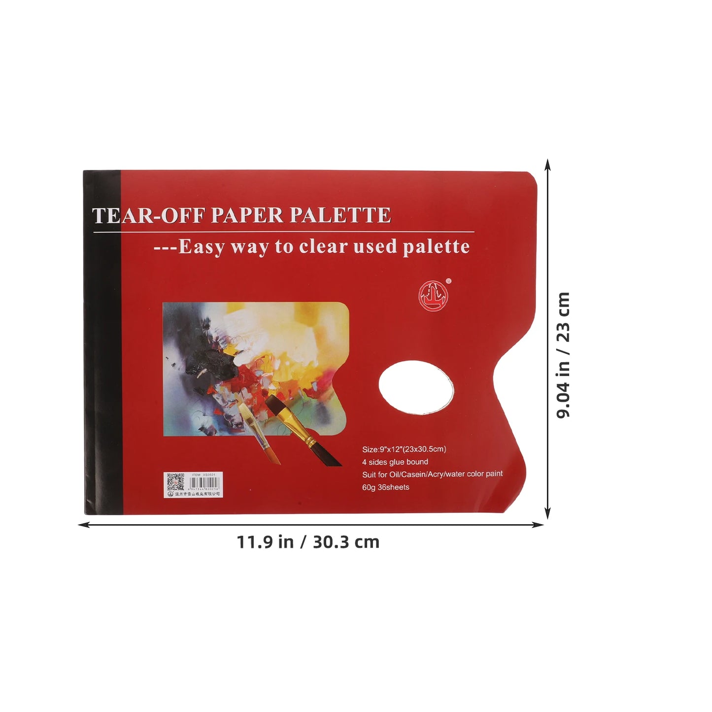 1 Book Paper Paint Color Palettes Painting Pallet Trays Disposable Water Color Pallet Paper Acrylic Oil Painting Art Supplies