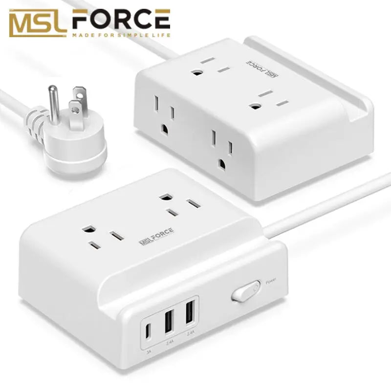Smart power strip us smart outlet wall plug adapt surge protector 110v 5V 2.4A usb c hub electrical socket with usb charger