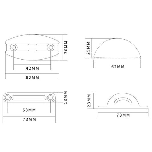 Door Retainer Catch for Caravan Motorhomes Boat Camper RV Door Stoper Clip