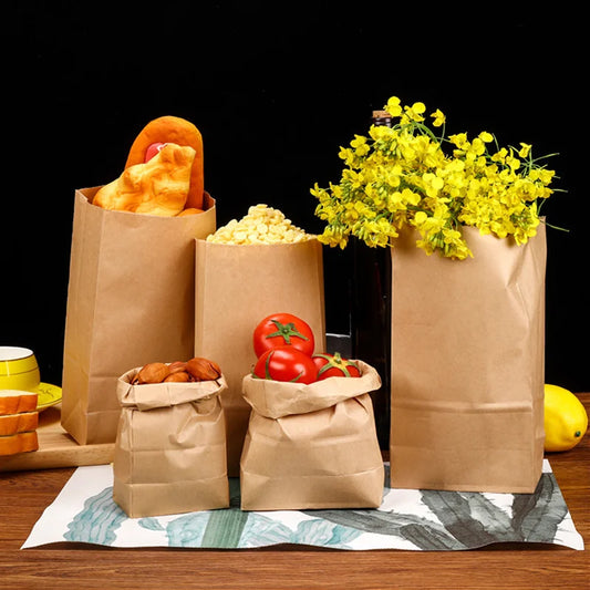 Customized Kraft Paper Bags, Food Bags, Refrigerator Storage, Hamburger Oil Proof, Pharmacy, Disposable Takeaway Packaging Bag