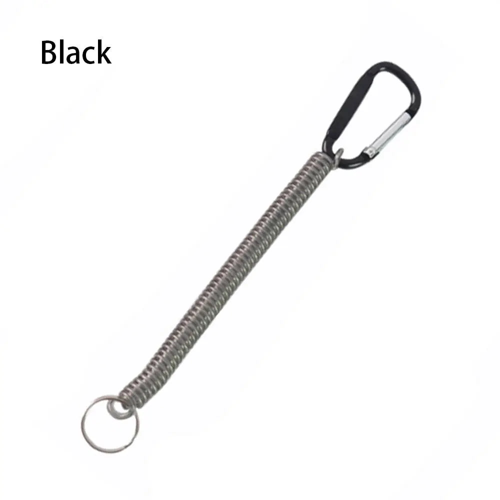 Gear Tool Outdoor Hiking Camping Anti-lost Phone Keychain Portable Fishing Lanyards Camping Carabiner Spring Elastic Rope