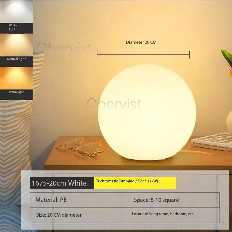 Decorative Ball Table Lamp Bedside Nightlight Girls Ins Gift Atmosphere Lamp Romantic Warm Children's Room Desk Bedroom Floor La