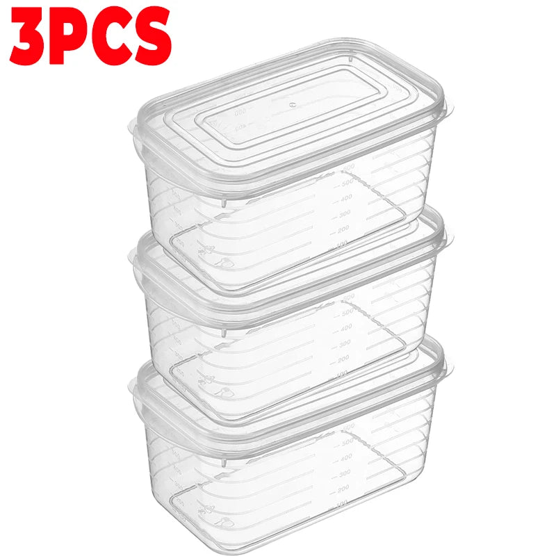 Refrigerator Storage Box Freezing Vegetable Fruit Fridge Organizer Freeze Meat Fresh-Keeping Box with Lid for Kitchen Storage